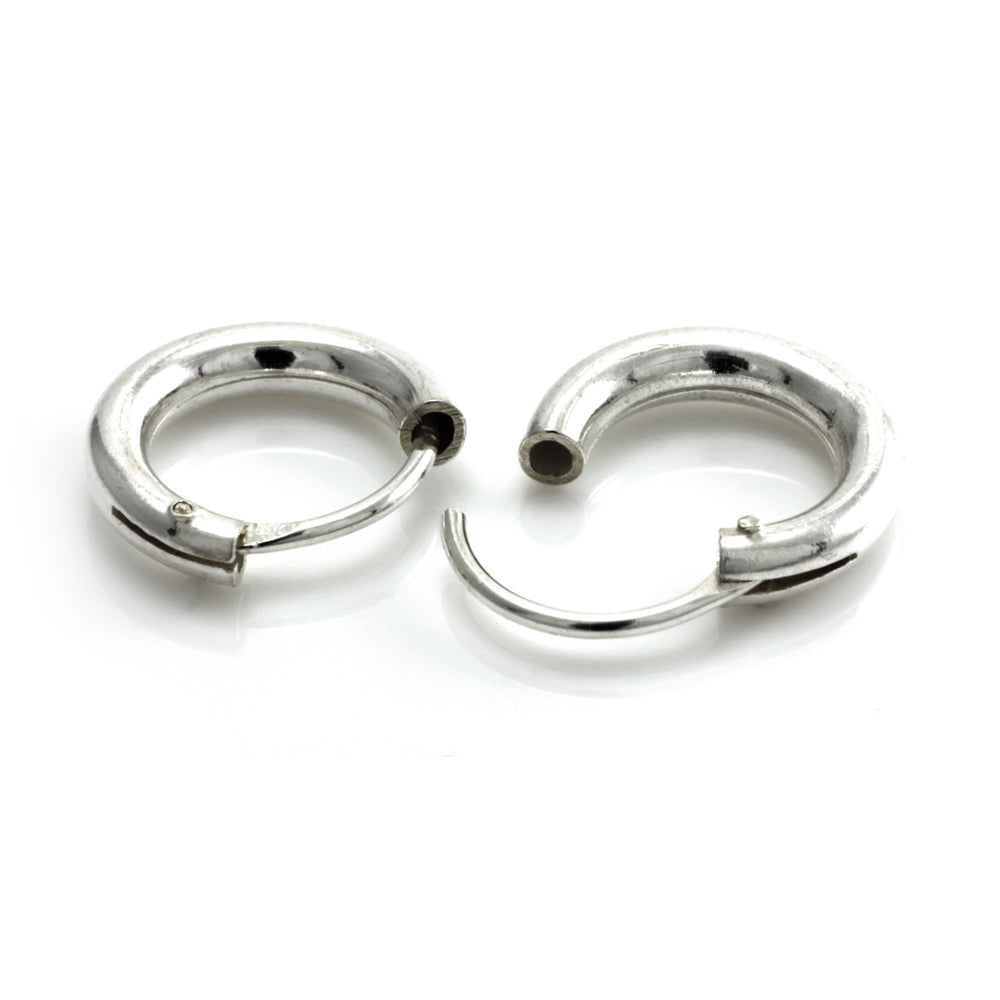 Silver Hoop Earrings (Pair) - HOOP2