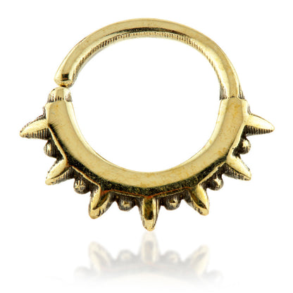 Spike Cartilage Brass Open Ring