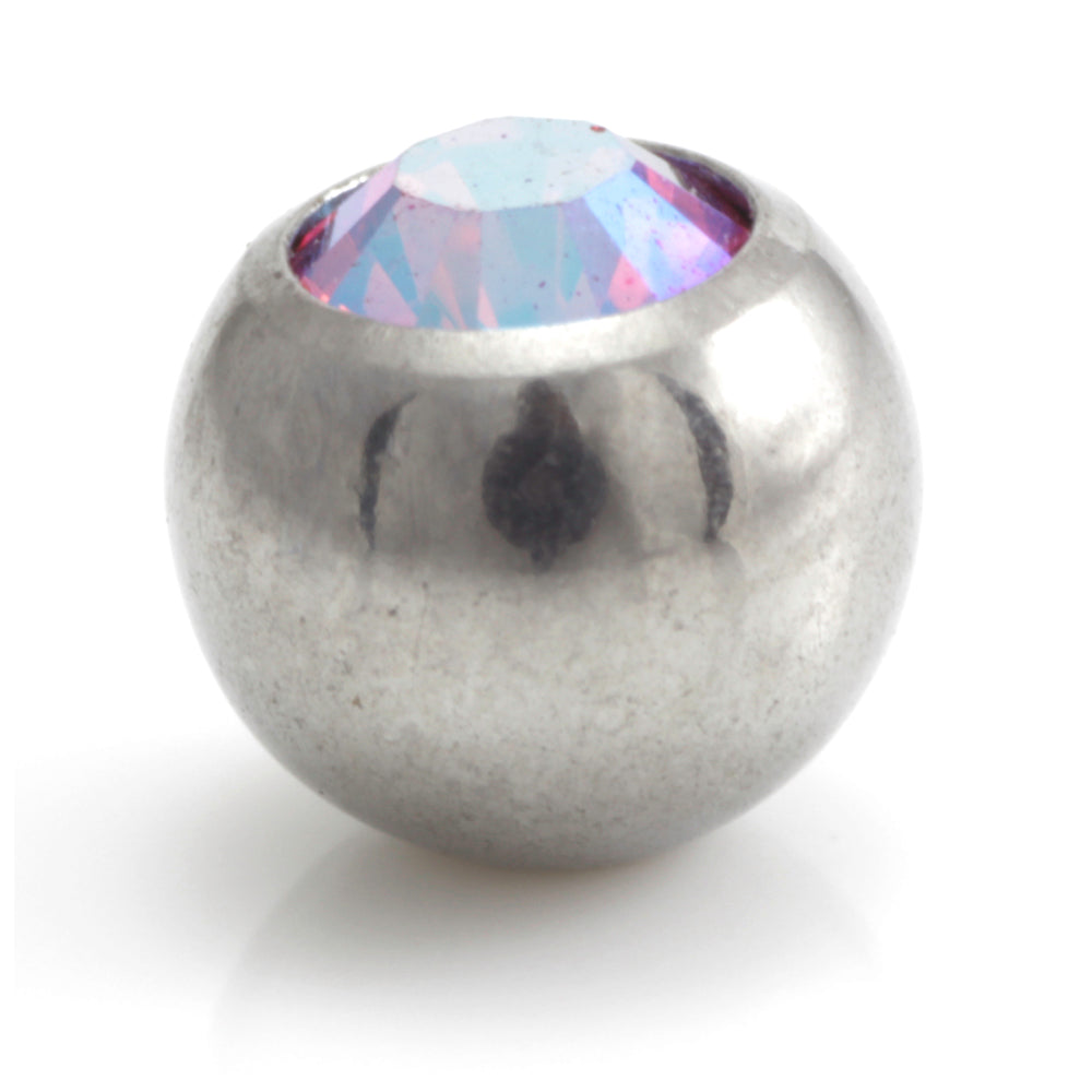 Steel Clip In Gem Ball