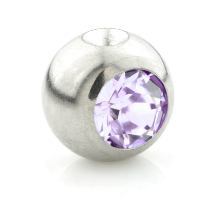 Steel Clip In Gem Ball