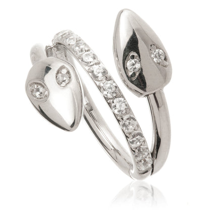 Steel Coiled Snake Hinged Ring