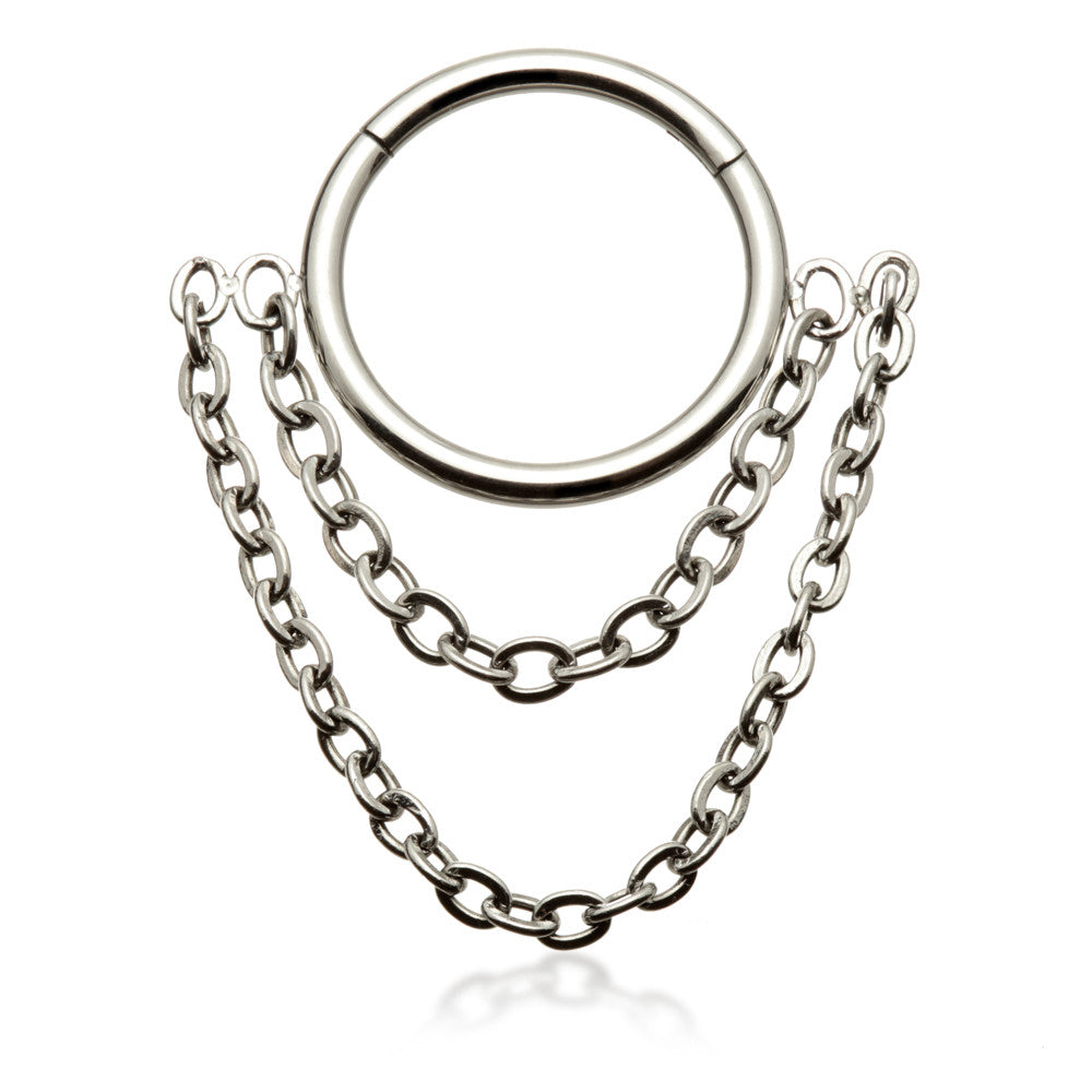 Steel Double Layered Chain Hinged Ring