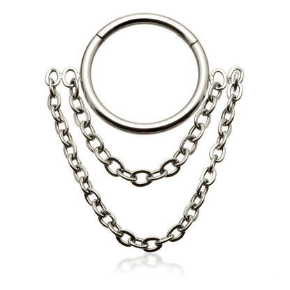 Steel Double Layered Chain Hinged Ring