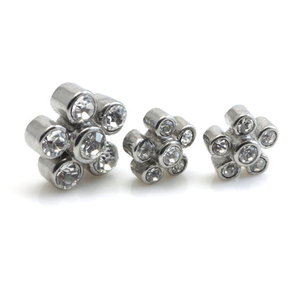 Steel External Thread Gem Flower Attachment