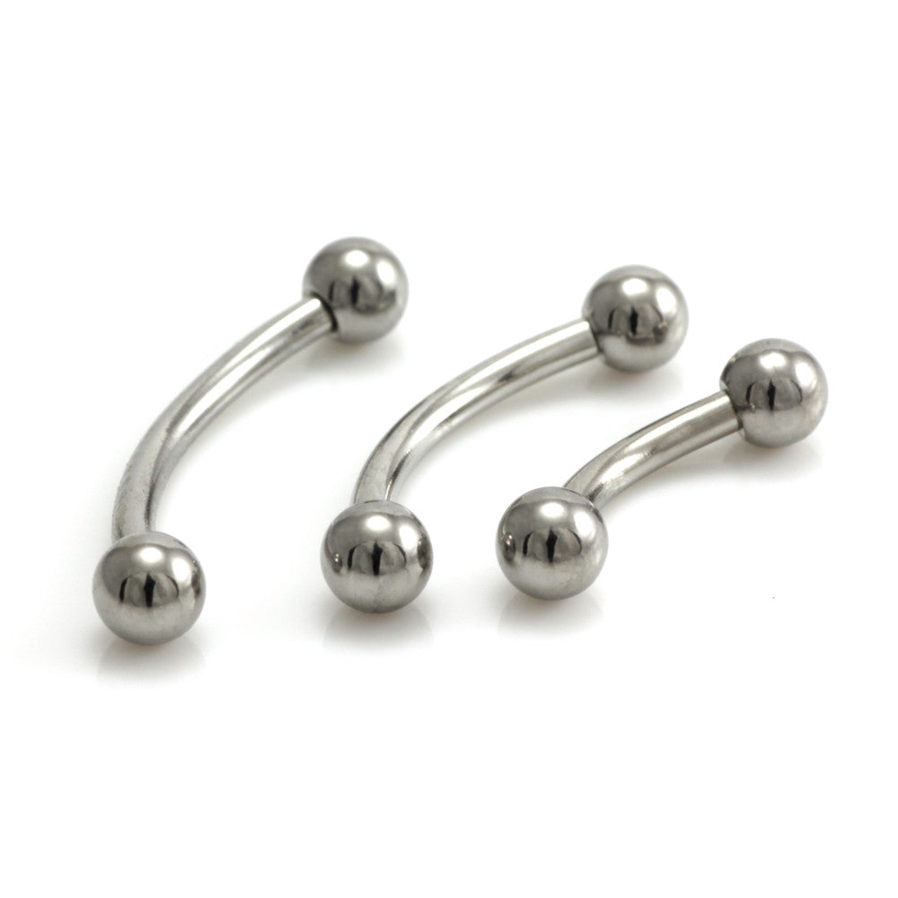 Steel External Thread Micro Curved Barbell