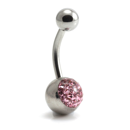 Steel External Thread Multi Gem Navel Bar