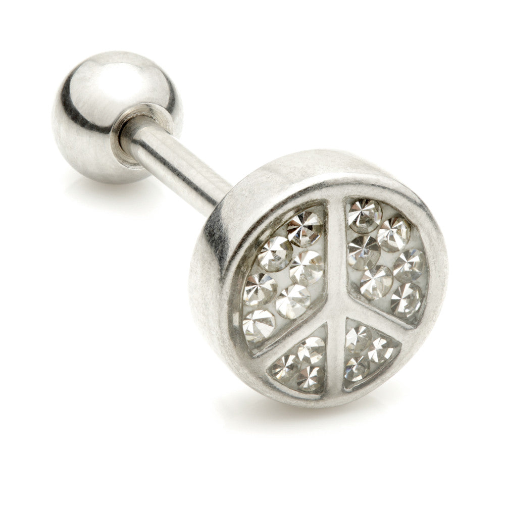Steel Gem Peace - Tongue Bar