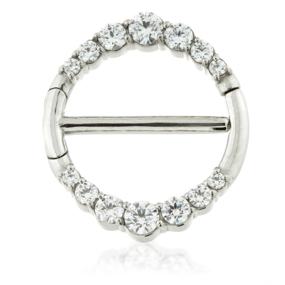 Steel Graduated Jewelled Double Nipple Clicker