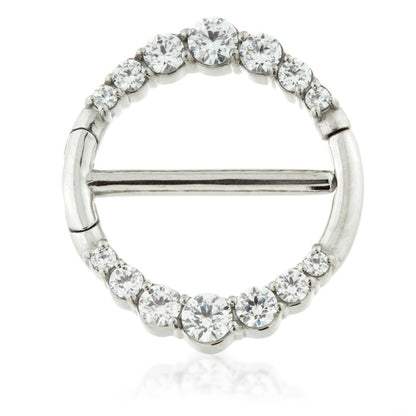 Steel Graduated Jewelled Double Nipple Clicker