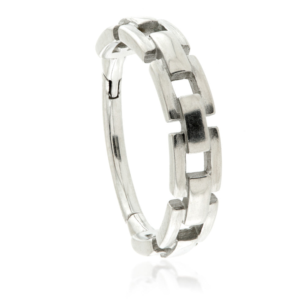 Steel Hinged Chain Conch Ring