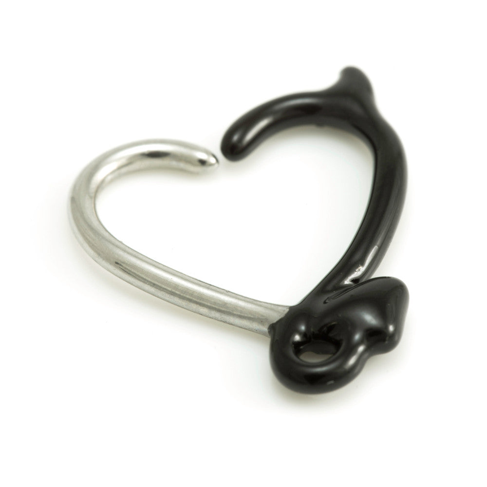Steel Horny Heart Ring - HORNYHRING
