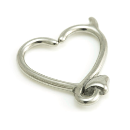 Steel Horny Heart Ring - HORNYHRING