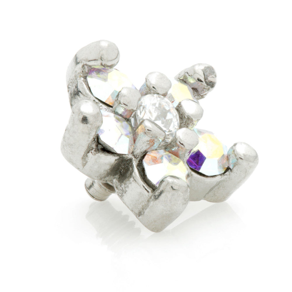Steel Internal Thread Gem Flower (5 Petals)