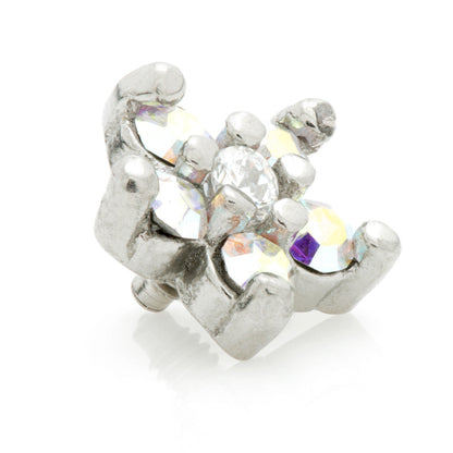 Steel Internal Thread Gem Flower (5 Petals)