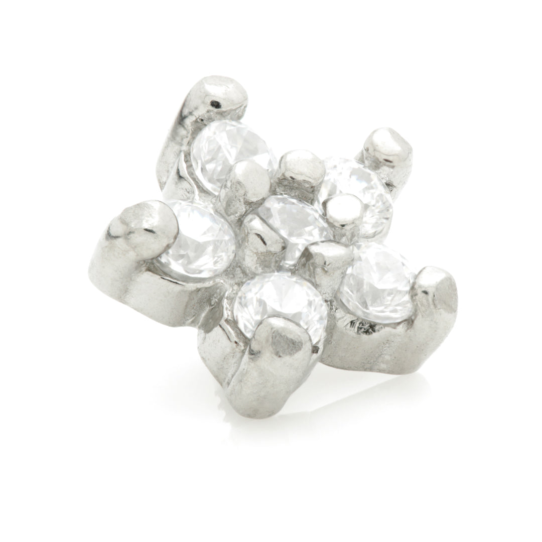 Steel Internal Thread Gem Flower (5 Petals)