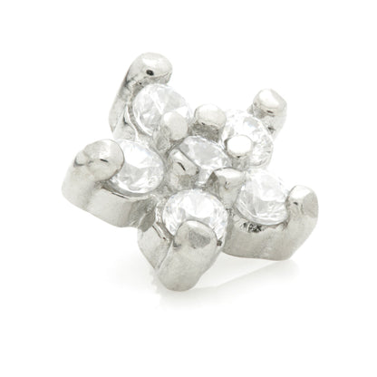 Steel Internal Thread Gem Flower (5 Petals)