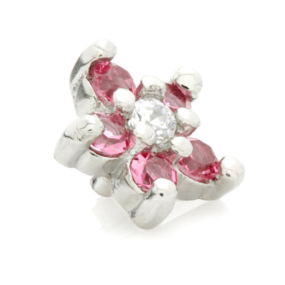 Steel Internal Thread Gem Flower (5 Petals)