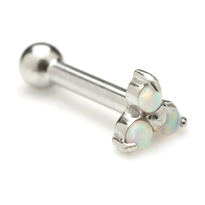 Steel Internal Thread Opal Single Ball Microbar - 1.2mm