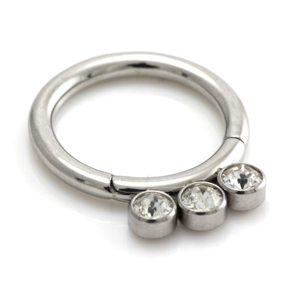 Steel Jewel Hinged Segment Ring
