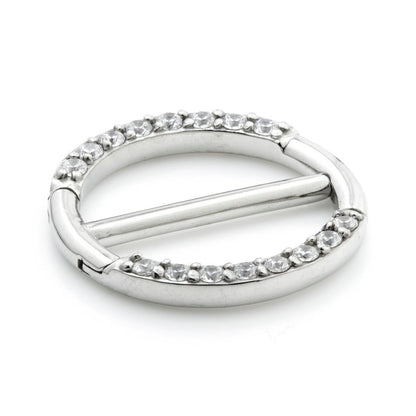 Steel Jewelled Double Nipple Clicker