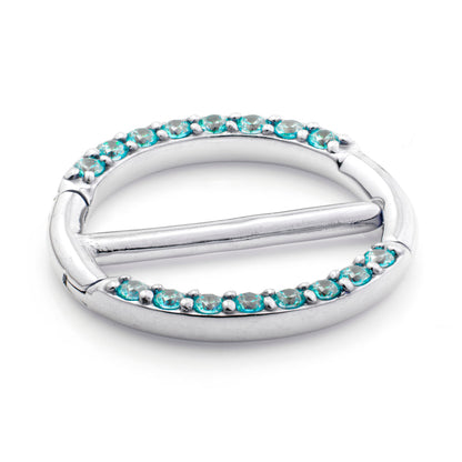 Steel Jewelled Double Nipple Clicker