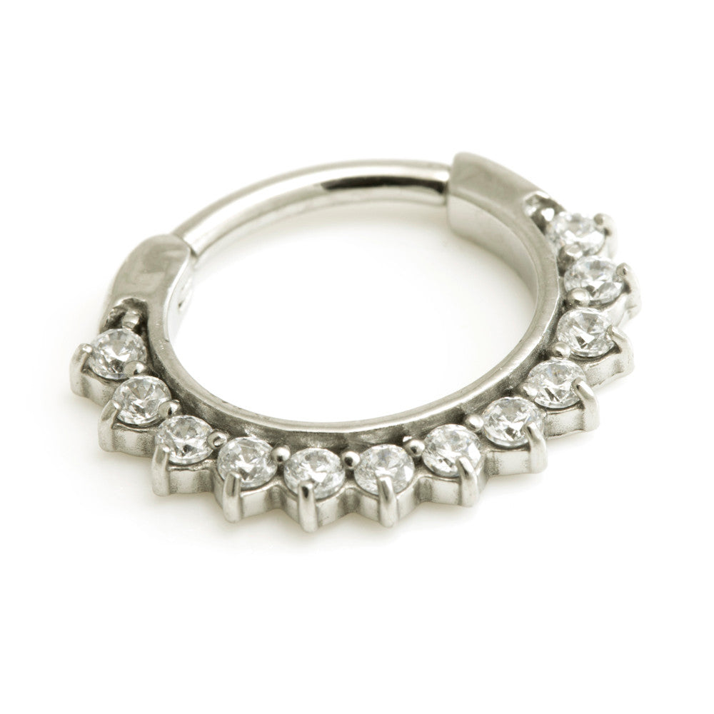 Steel Large Jewelled Septum Ring