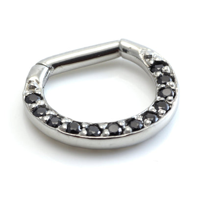 Steel Pave Jewelled Septum Ring
