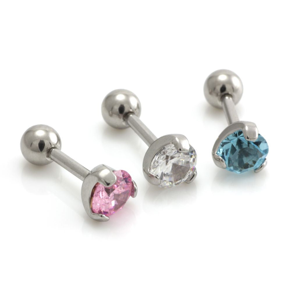 Steel Round Prong Set Microbar