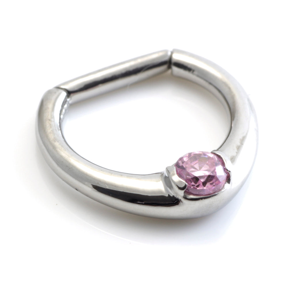 Steel Single Jewelled Septum Ring