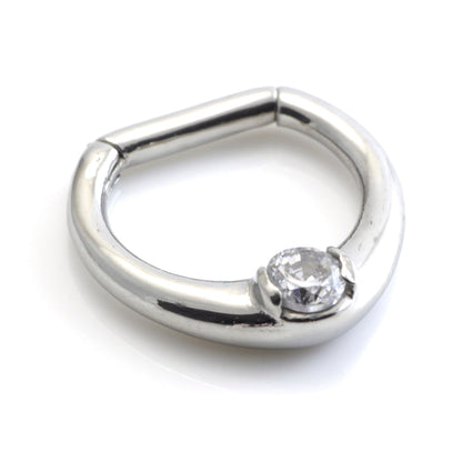 Steel Single Jewelled Septum Ring