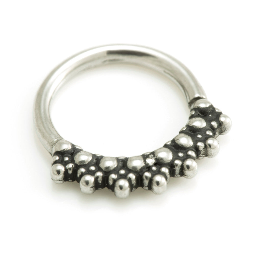 Steel Tri Ball Seamless Ring