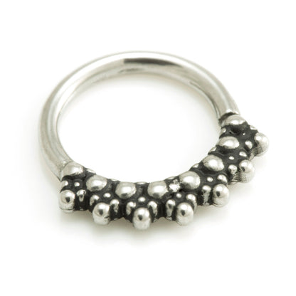Steel Tri Ball Seamless Ring