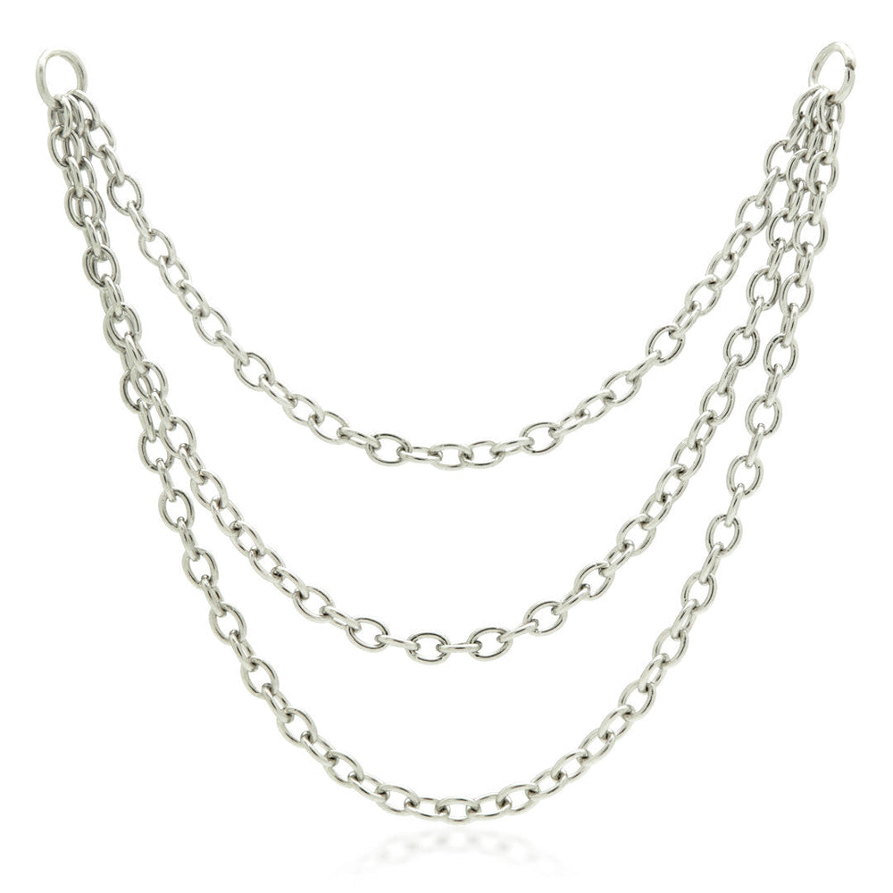 Steel Triple Hanging Chain Charm