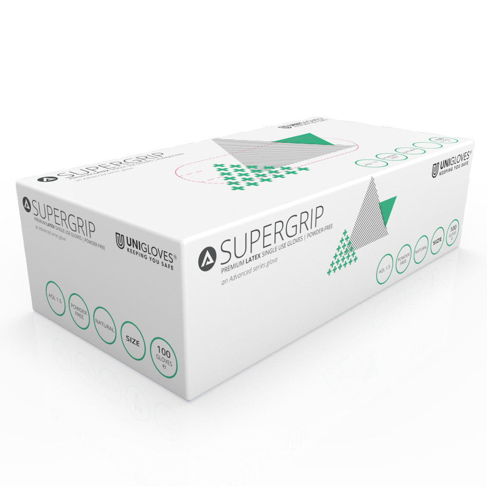 SHORT DATE - DISCOUNTED - Supergrip Unigloves Powder Free White Latex - XL