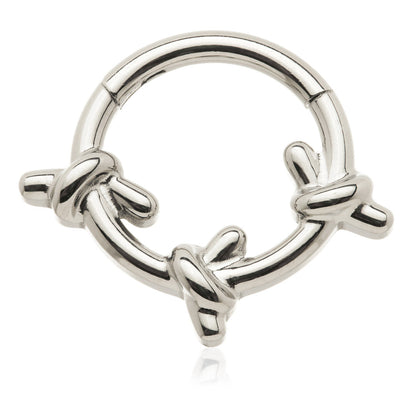 Ti Couture Forward Facing Barbed Wire Hinge Ring