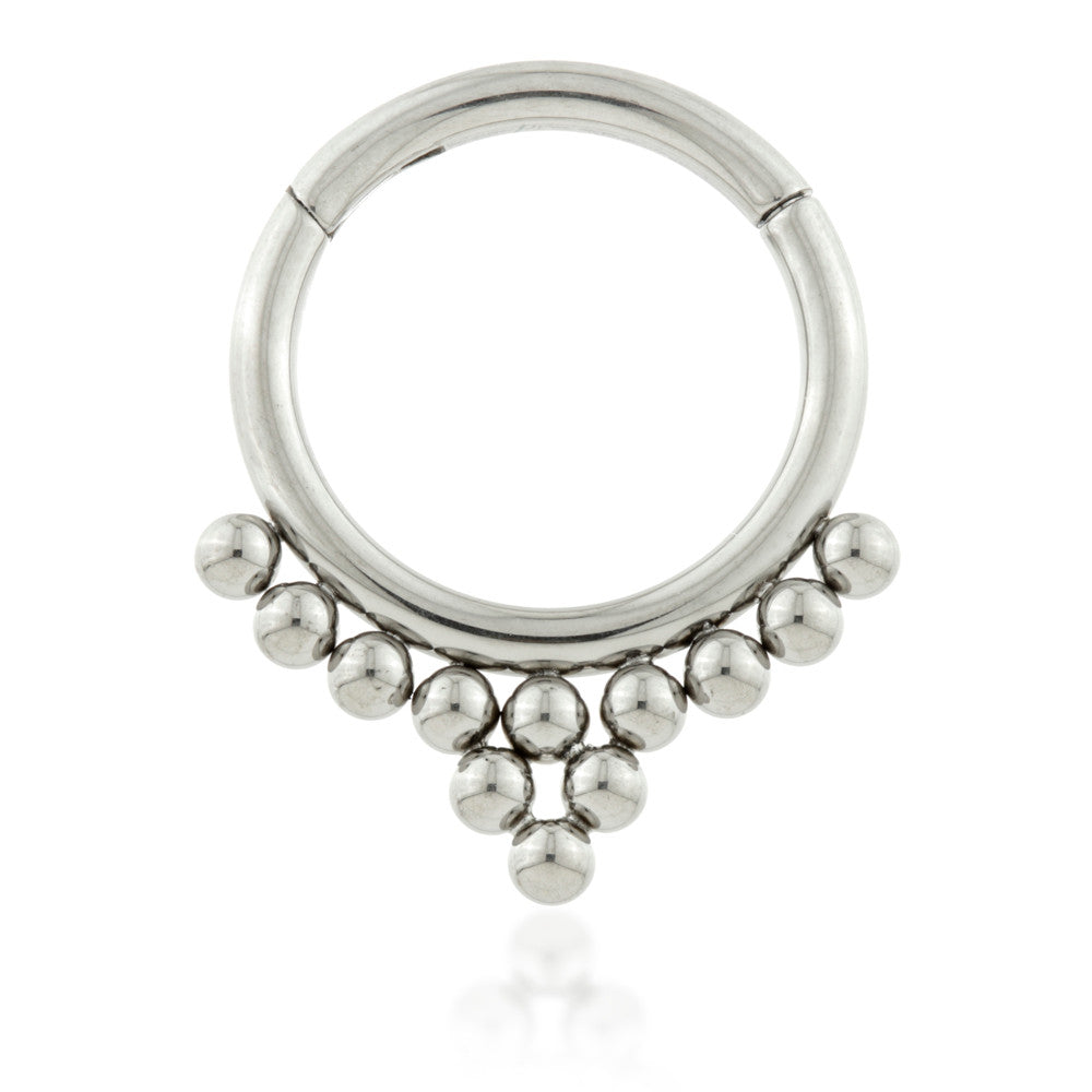 Ti Couture Front Arrow Ball Hinged Daith Ring
