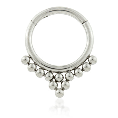 Ti Couture Front Arrow Ball Hinged Daith Ring