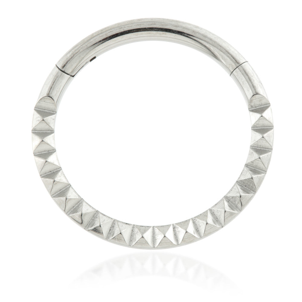 Ti Couture Front Facing Square Cut Hinged Ring