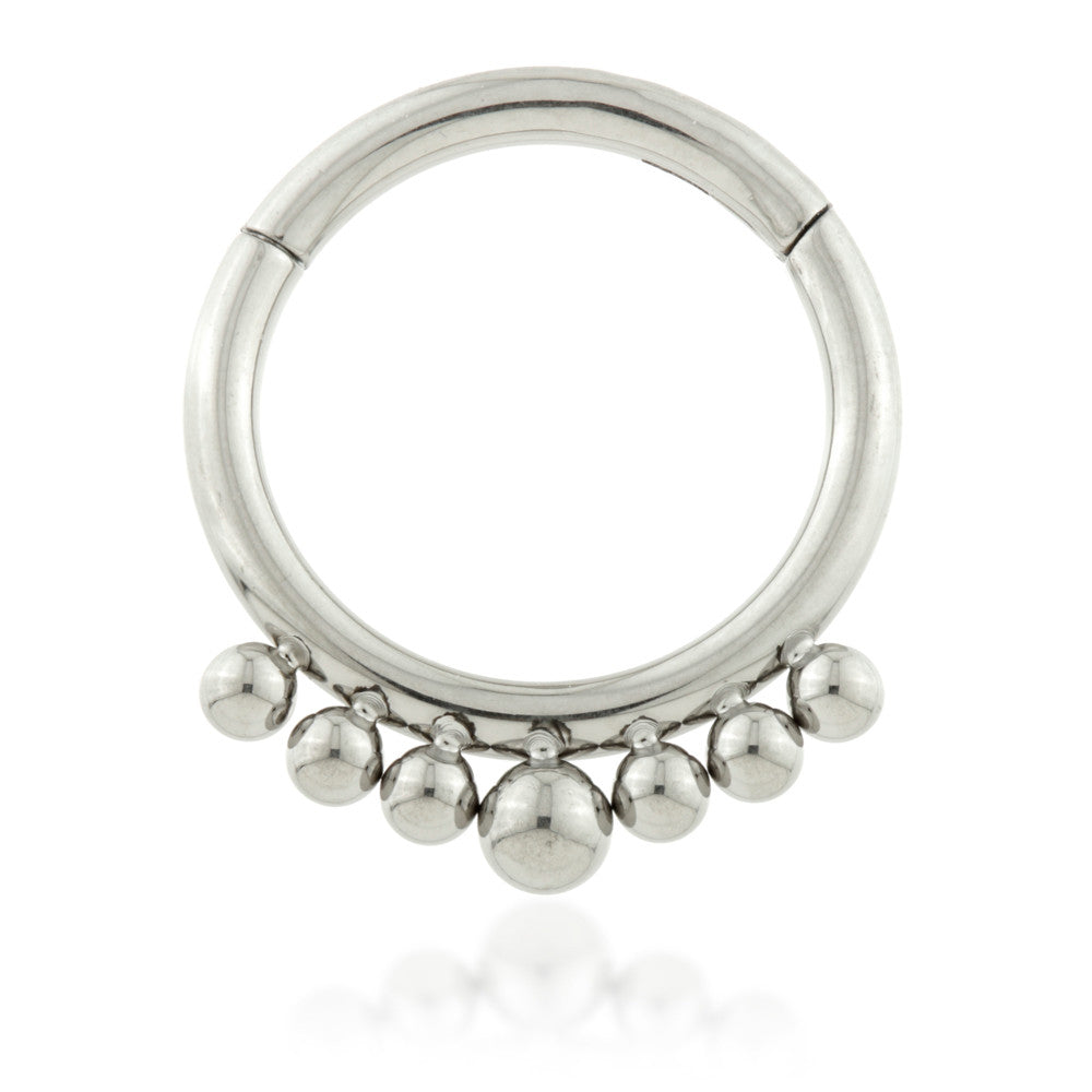 Ti Couture Front Mini Ball Hinged Daith Ring