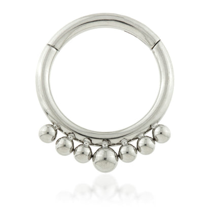 Ti Couture Front Mini Ball Hinged Daith Ring