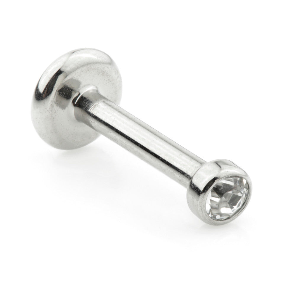 Ti Couture Internal 1.2mm Small Base Labrets with Facetted Gem Disk (0 ...