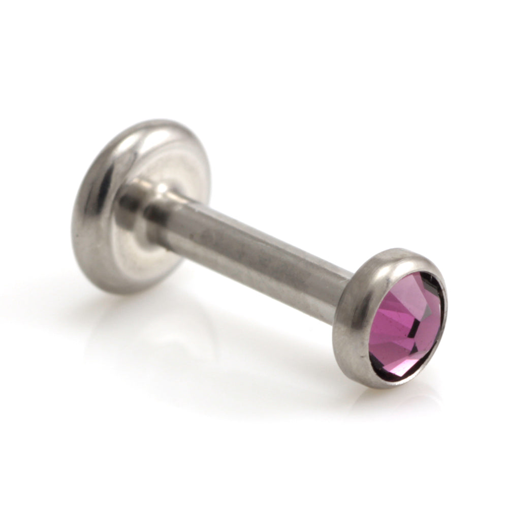 Ti Couture Internal Titanium Gem Disk Micro Labret