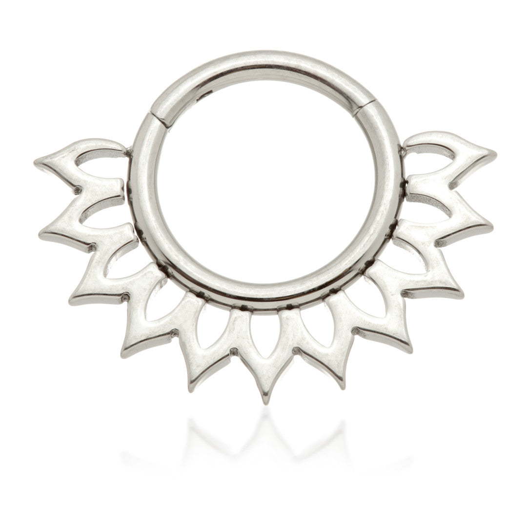 Ti Couture Open Petal Hinged Ring
