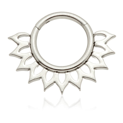 Ti Couture Open Petal Hinged Ring