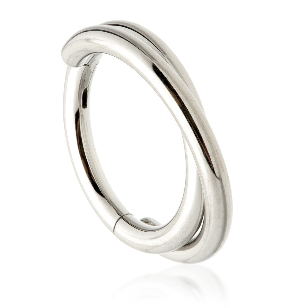 Titanium Side Twist Hinged Ring