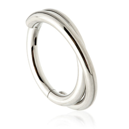 Titanium Side Twist Hinged Ring