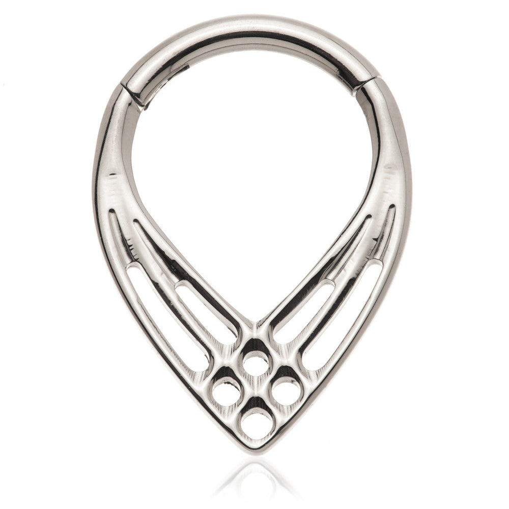 Ti Couture Square Cut Wishbone Hinge Ring