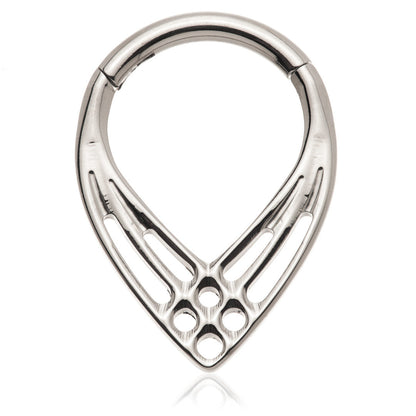 Ti Couture Square Cut Wishbone Hinge Ring