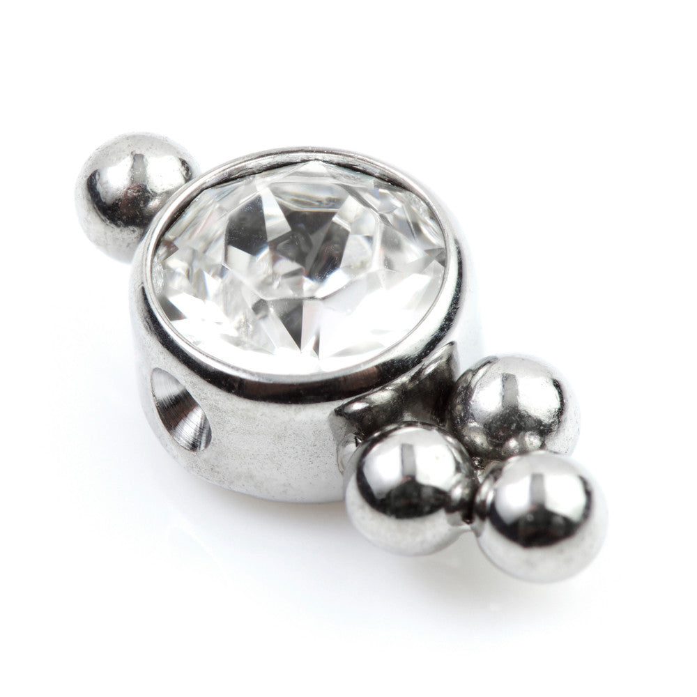 Ti Couture Titanium Cluster Gem Flat Clip In Disk