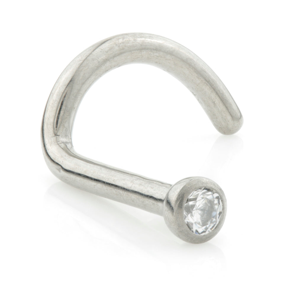 Ti Gem Half Dome Nose Stud
